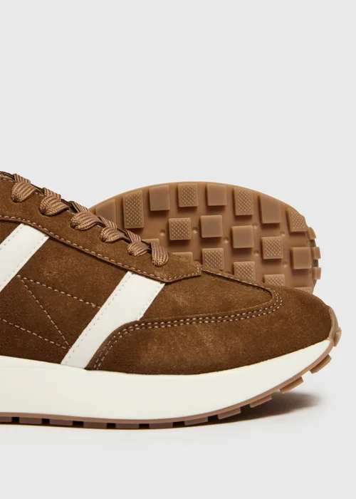 Brown Retro Runner Trainer - 5 Image 3