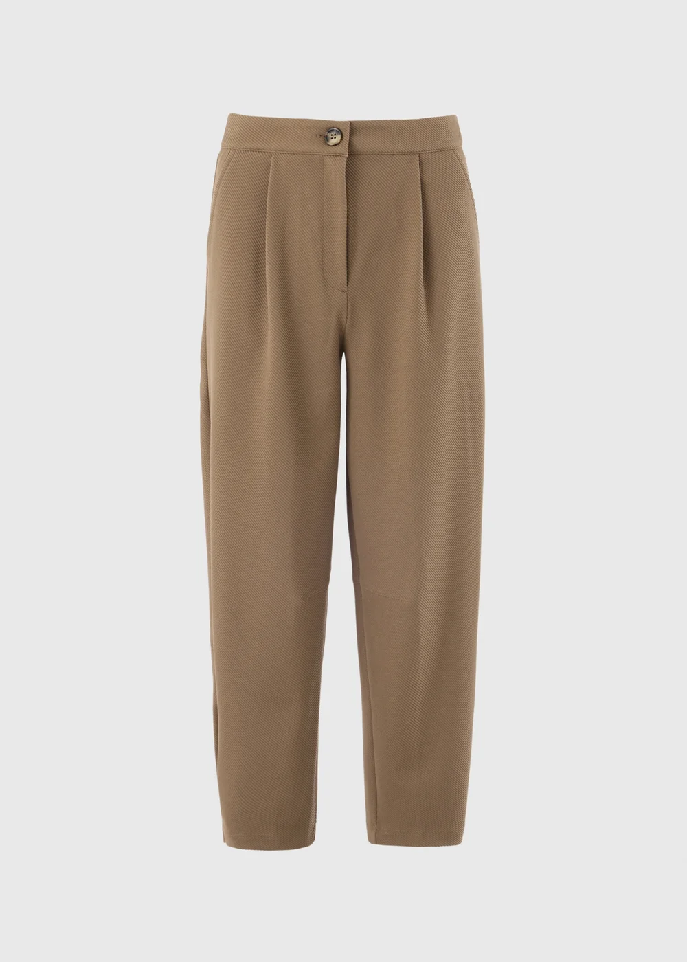 Camel Barrel Leg Trousers - 8/L29 Image 4