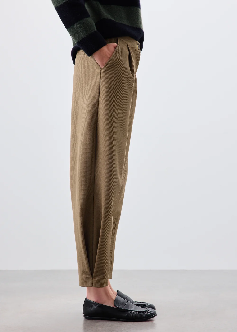 Camel Barrel Leg Trousers - 8/L29 Image 2
