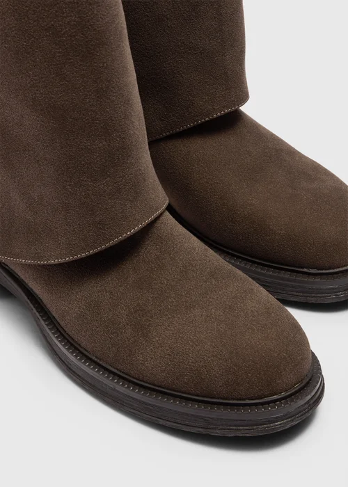 Brown Fold Calf Boots - 3 Image 2
