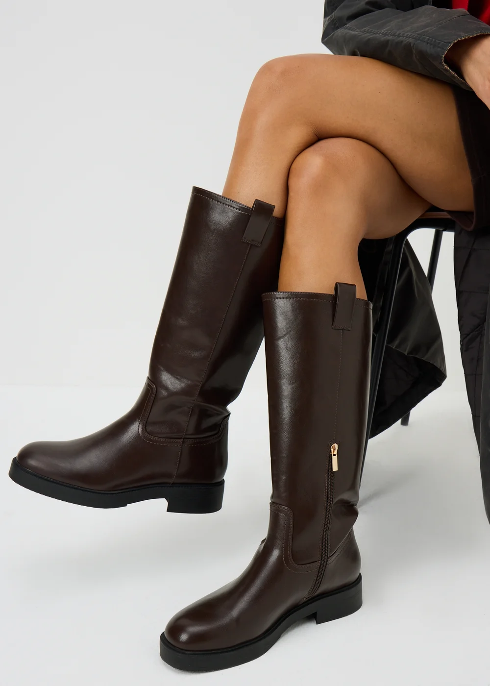 Brown Knee-High Boots - 3 Image 2