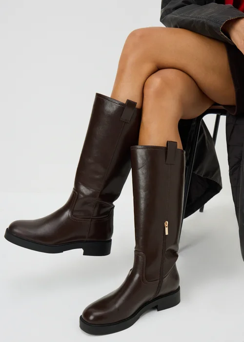 Brown Knee-High Boots - 3 Image 2