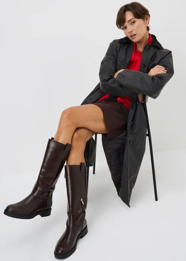 Brown Knee-High Boots