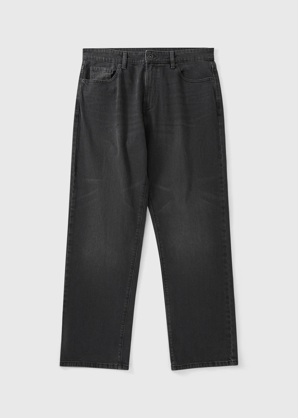 Black Washed Relaxed Fit Jeans - 30 R Image 1