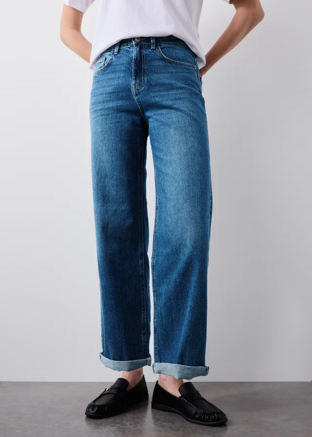 Mid Wash Boyfriend Jeans