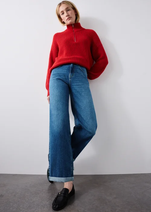 Mid Wash Boyfriend Jeans - 24/L29 Image 3
