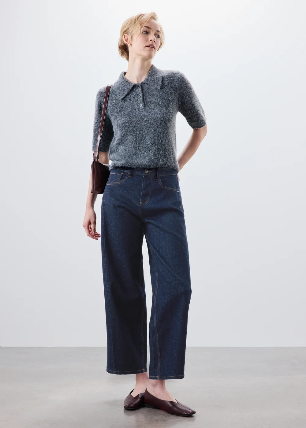 Darkwash Indigo Barrel Leg Jean - 24/L29 Image 4