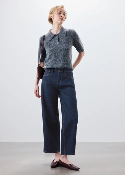 Darkwash Indigo Barrel Leg Jean - 24/L29 Image 4