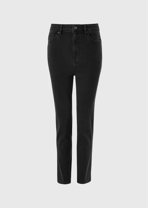 Black Stretch Cigarette High Rise Jeans - 26/L29 Image 5