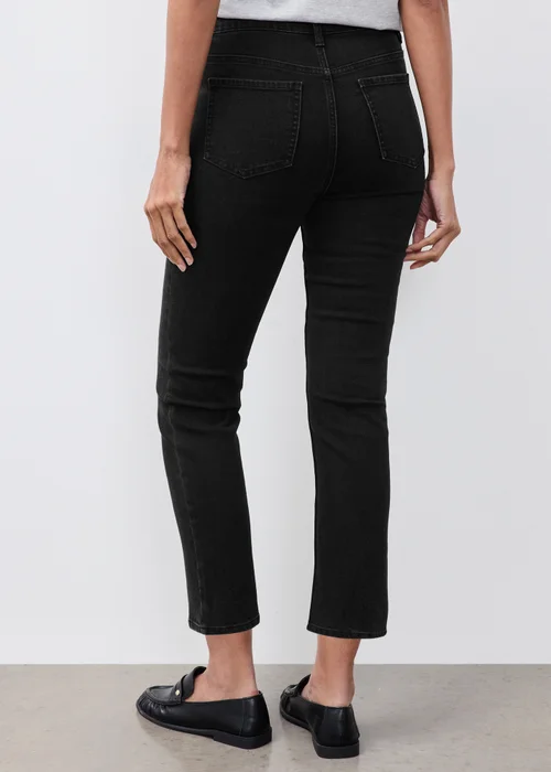 Black Stretch Cigarette High Rise Jeans - 26/L29 Image 2