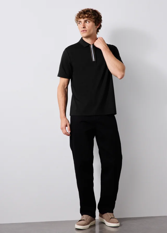 Black Soft Touch Cotton Polo Shirt