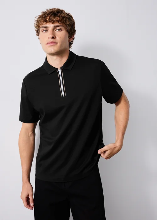 Black Soft Touch Cotton Polo Shirt - XS Image 2