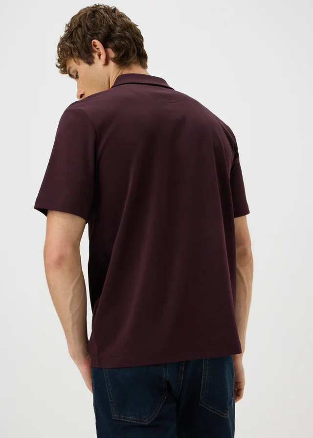 Burgundy Soft Touch Cotton Polo Shirt