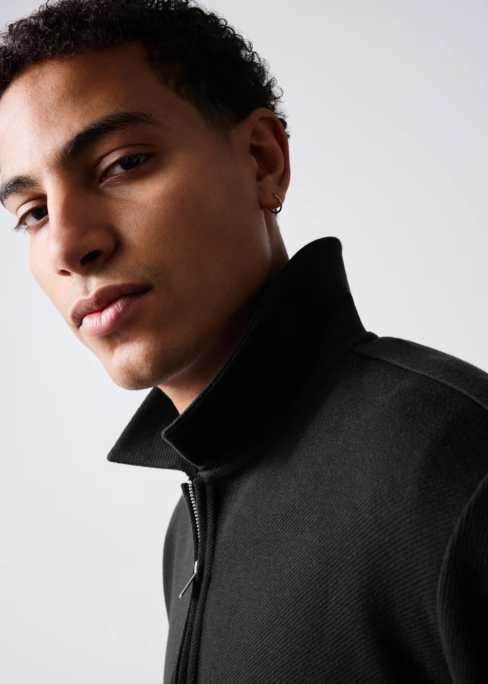 Black Twill Polo Shirt - XS Image 3