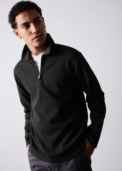 Black Twill Polo Shirt - XS Image 4
