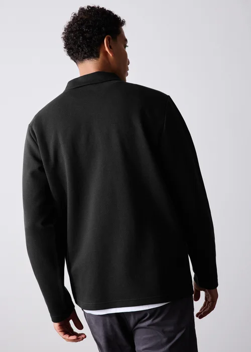 Black Twill Polo Shirt - XS Image 2