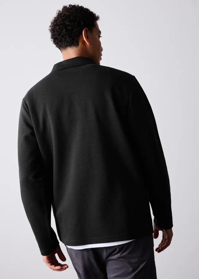 Black Twill Polo Shirt