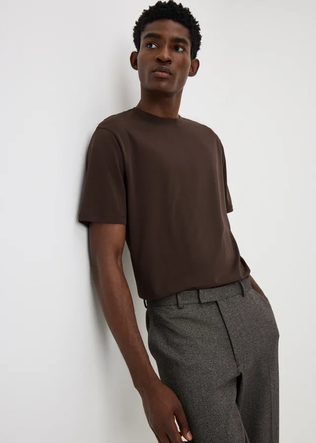 Brown Tailoring Smart T-Shirt