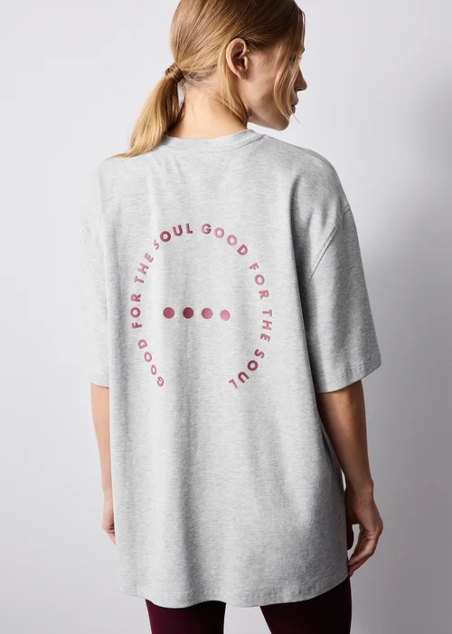 Souluxe Marl Grey Graphic T-Shirt - S Image 2