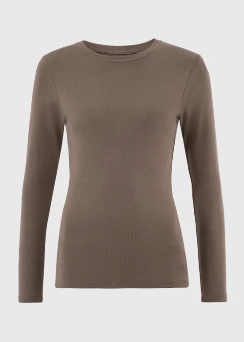 Chocolate Brown Long Sleeve Top - 8 Image 4