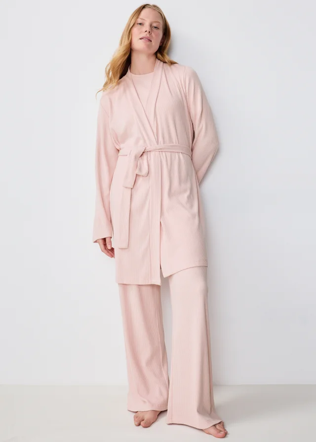 3 Piece Pink Soft Knit Lounge Set