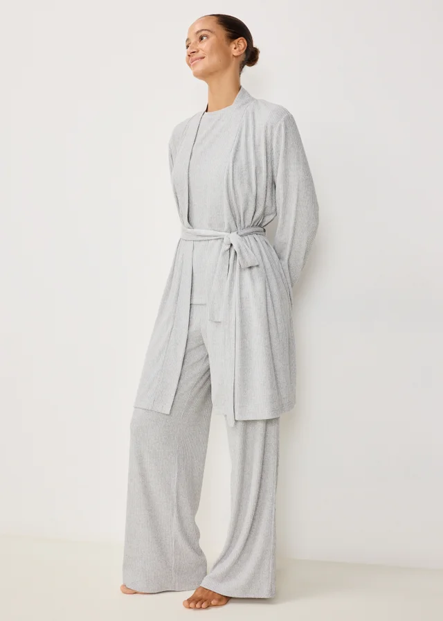 3 Piece Grey Soft Knit Lounge Set
