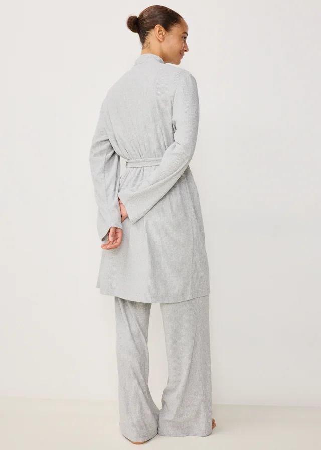 3 Piece Grey Soft Knit Lounge Set
