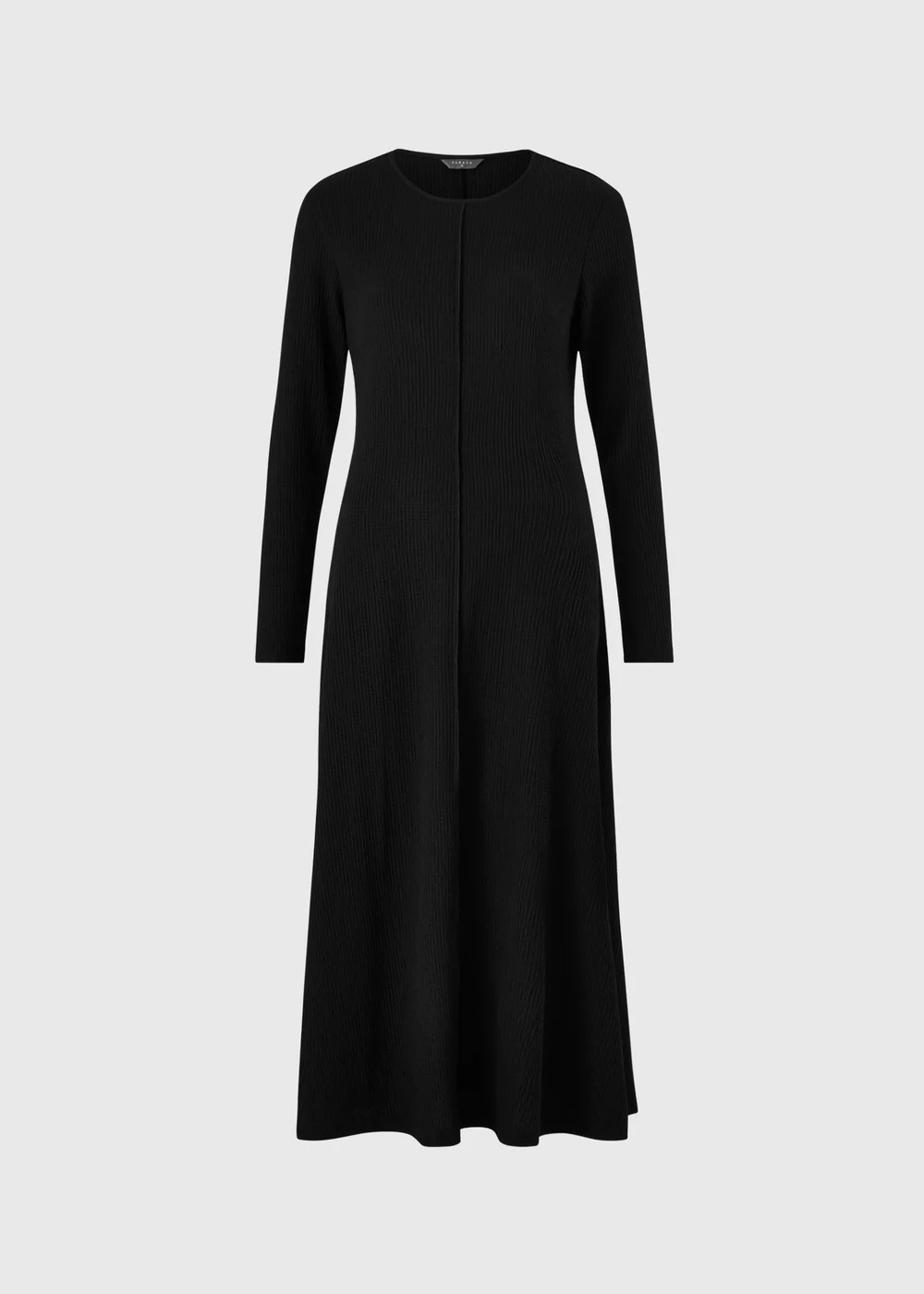 Black Textured Long Sleeve Dress - 8 Image 1