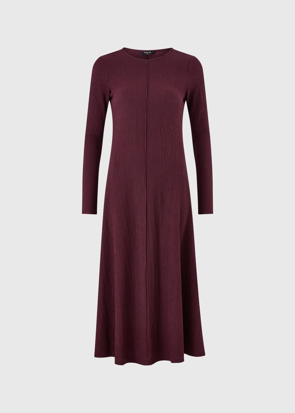 Wine Textured Midaxi Dress - 8 Image 1