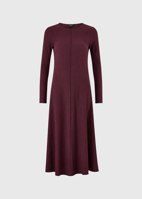 Wine Textured Midaxi Dress - 8 Image 2