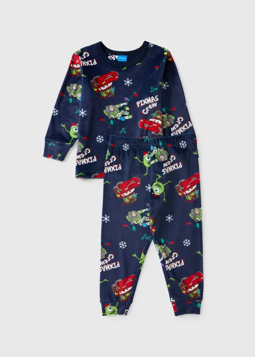Pixar Boys Navy Christmas Pyjama Set (1-7yrs) - 1.5-2 Yrs Image 1