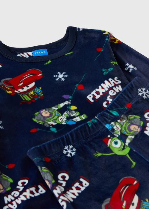 Pixar Boys Navy Christmas Pyjama Set (1-7yrs) - 1.5-2 Yrs Image 2