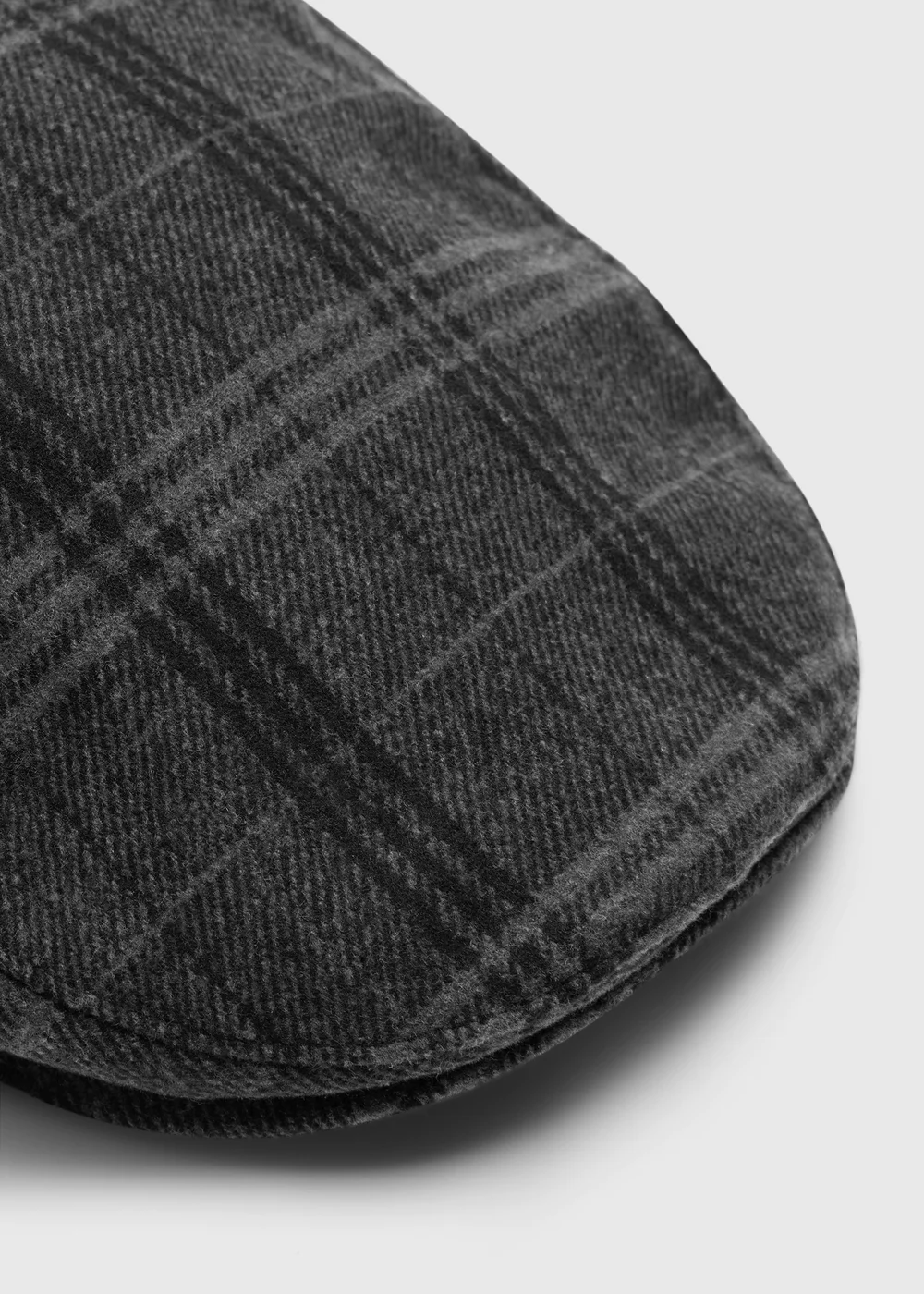 Grey Checked Flat Cap - S/M Image 2