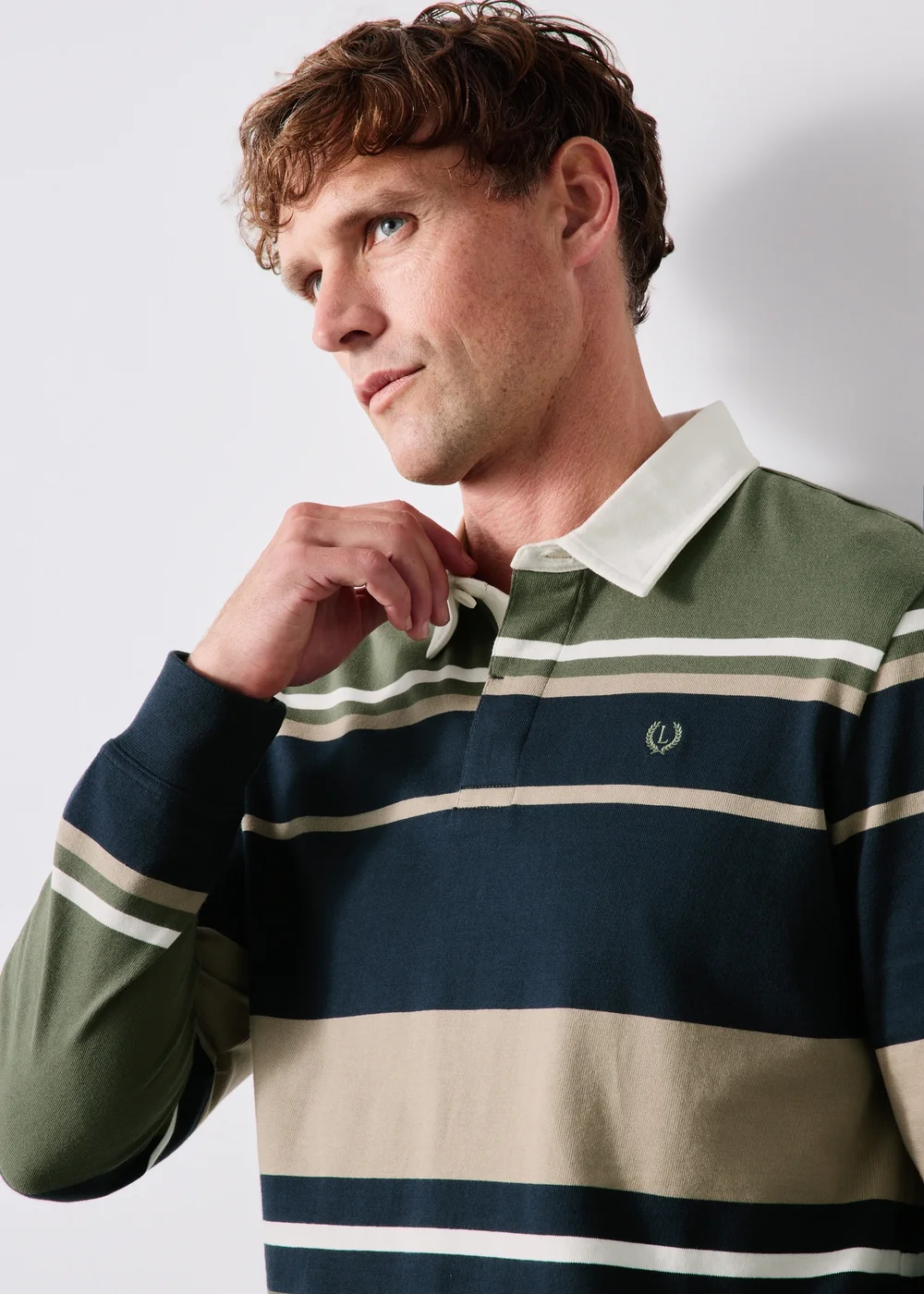 Lincoln Green Striped Rugby Shirt - S Image 3