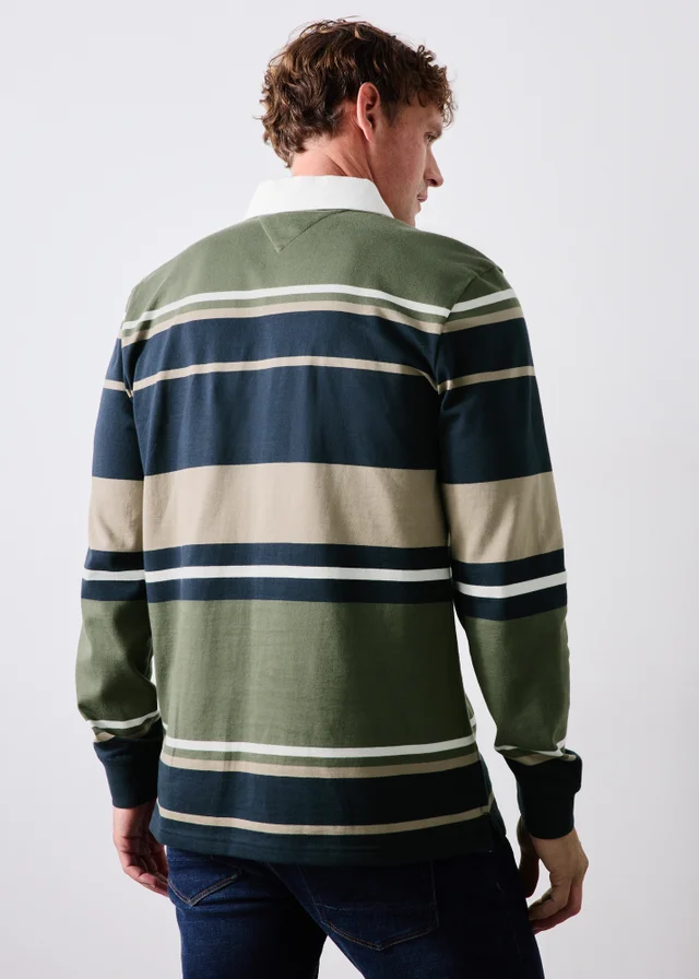 Lincoln Green Striped Rugby Shirt