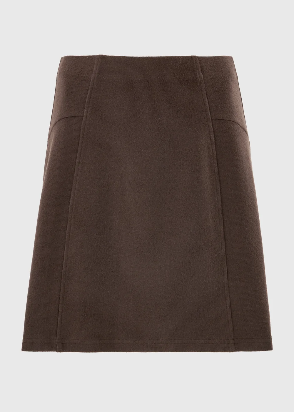 Chocolate Brushed Mini Skirt - 12 Image 4