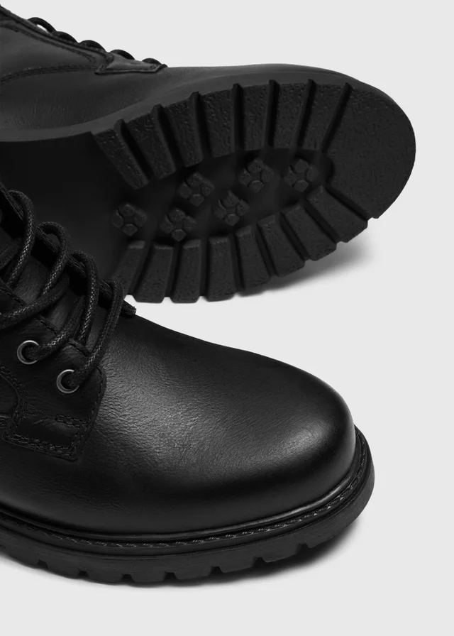 Black Lace Up Ankle Boots