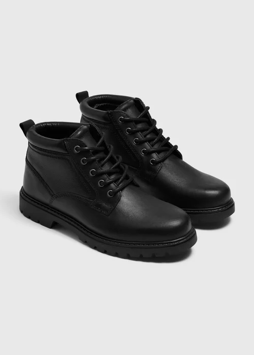 Black Lace Up Ankle Boots - 6 Image 1