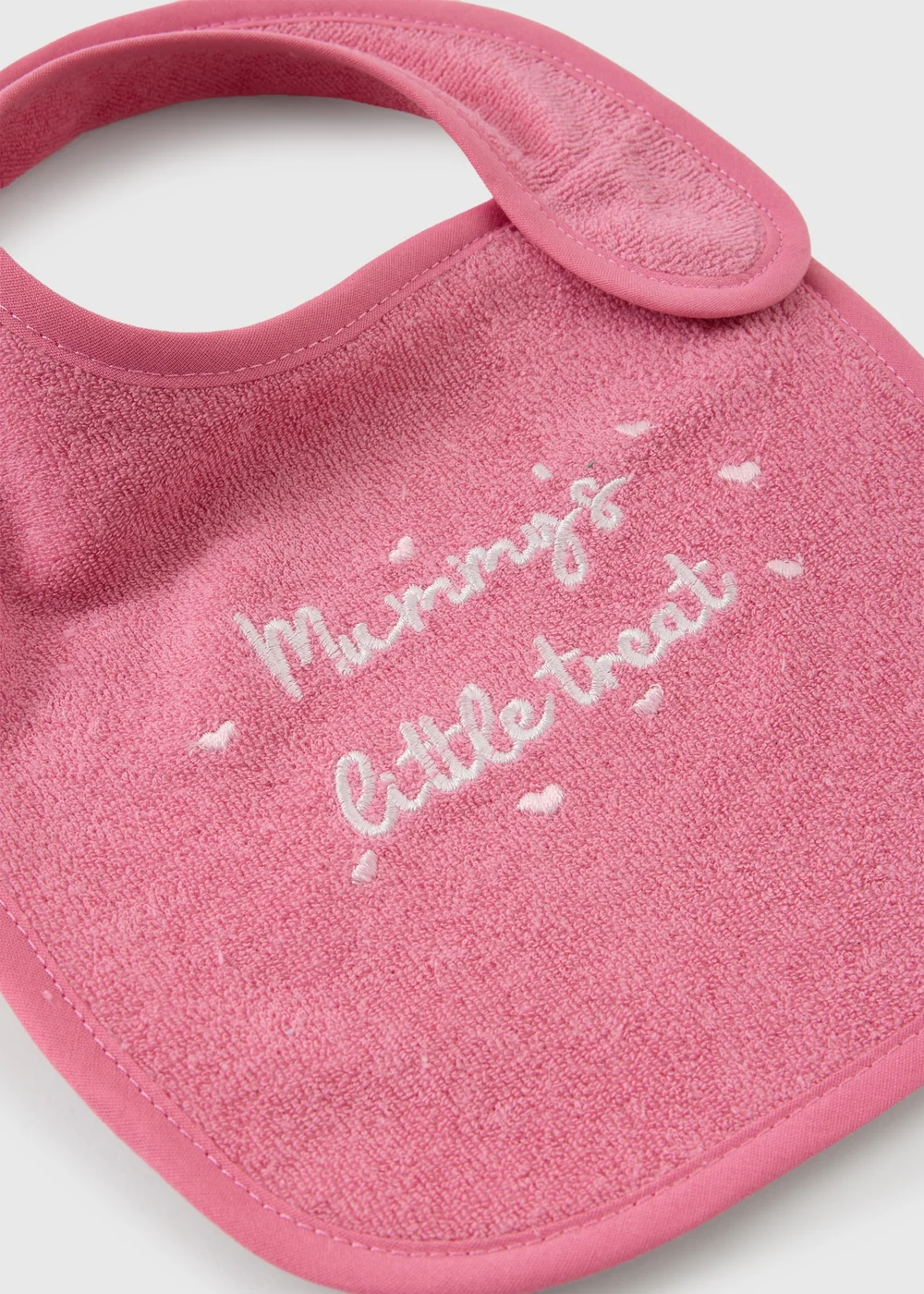 5 Pack Baby Pink Patterned Bibs - One Size Image 2