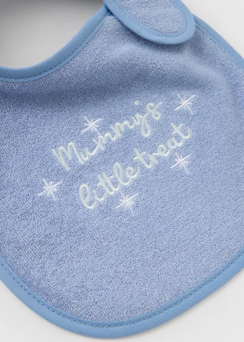 5 Pack Baby Blue Bibs - One Size Image 2