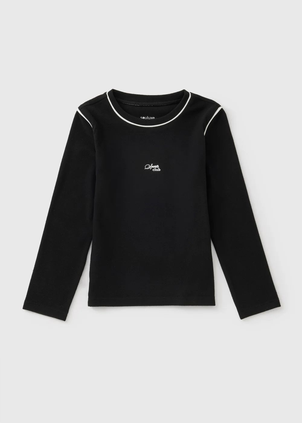 Girls Black Long Sleeved Sports Top (7-15yrs) - 7 Yrs Image 1
