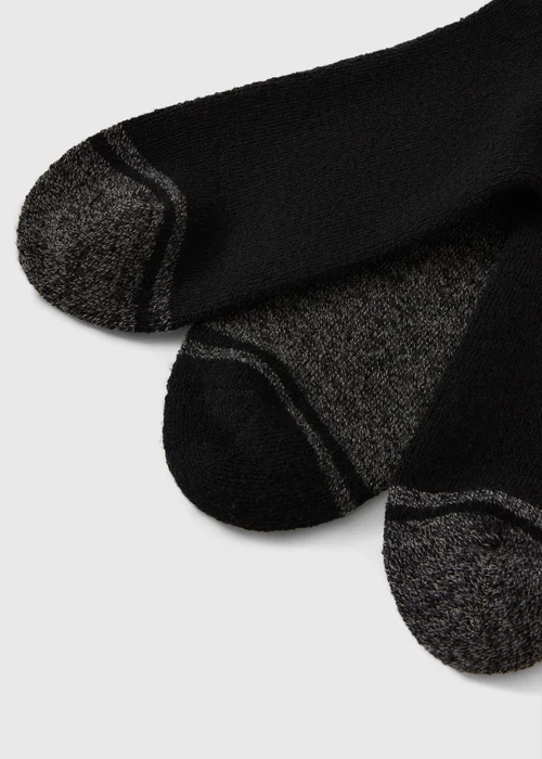 3 Pack Black Thermal Socks - 6-8.5 Image 2