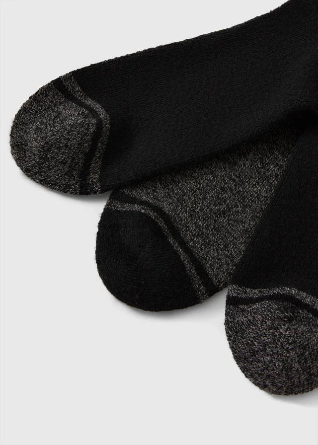 3 Pack Black Thermal Socks