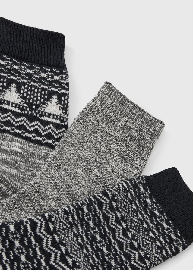 3 Pack Thermal Fairisle Socks