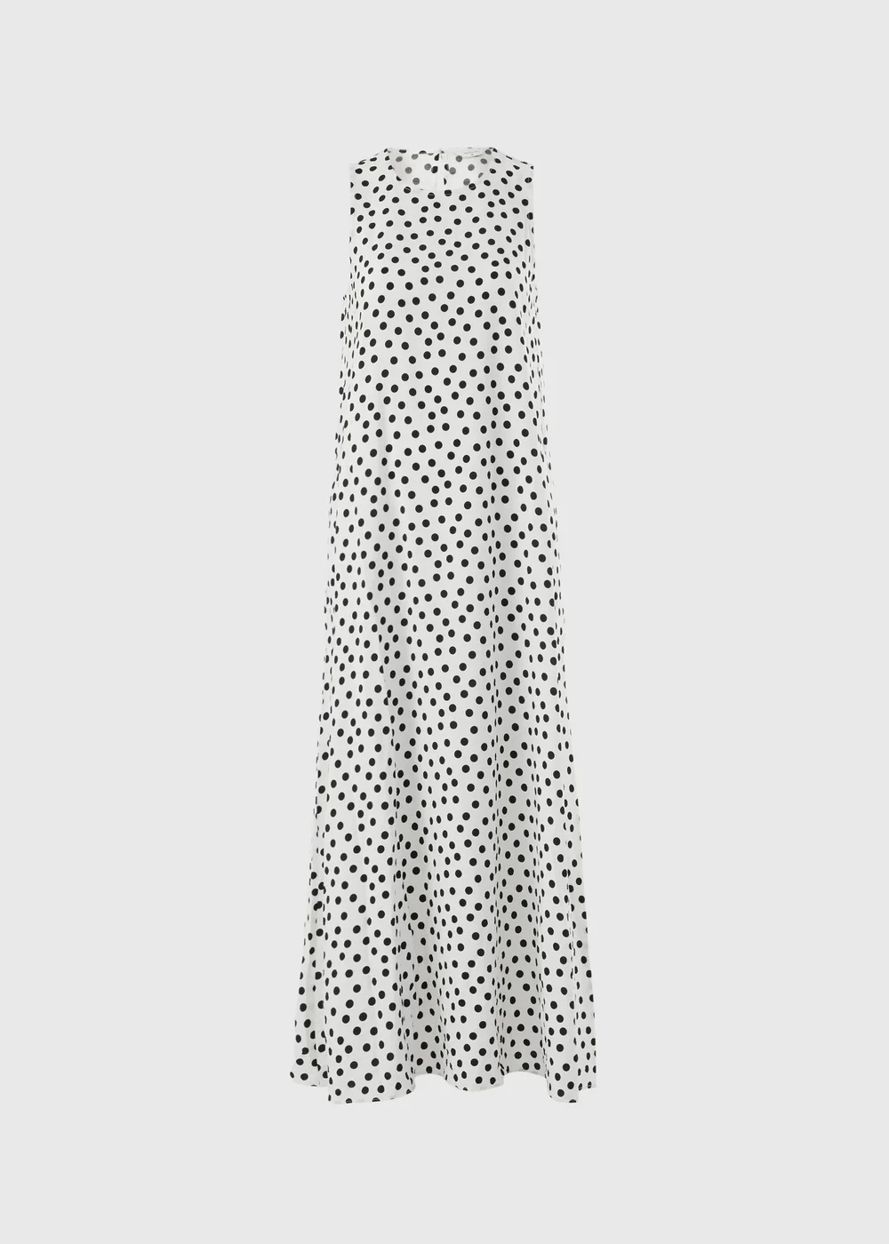 Black & White Polka Dot Trapeze Midaxi Dress - 24 Image 2