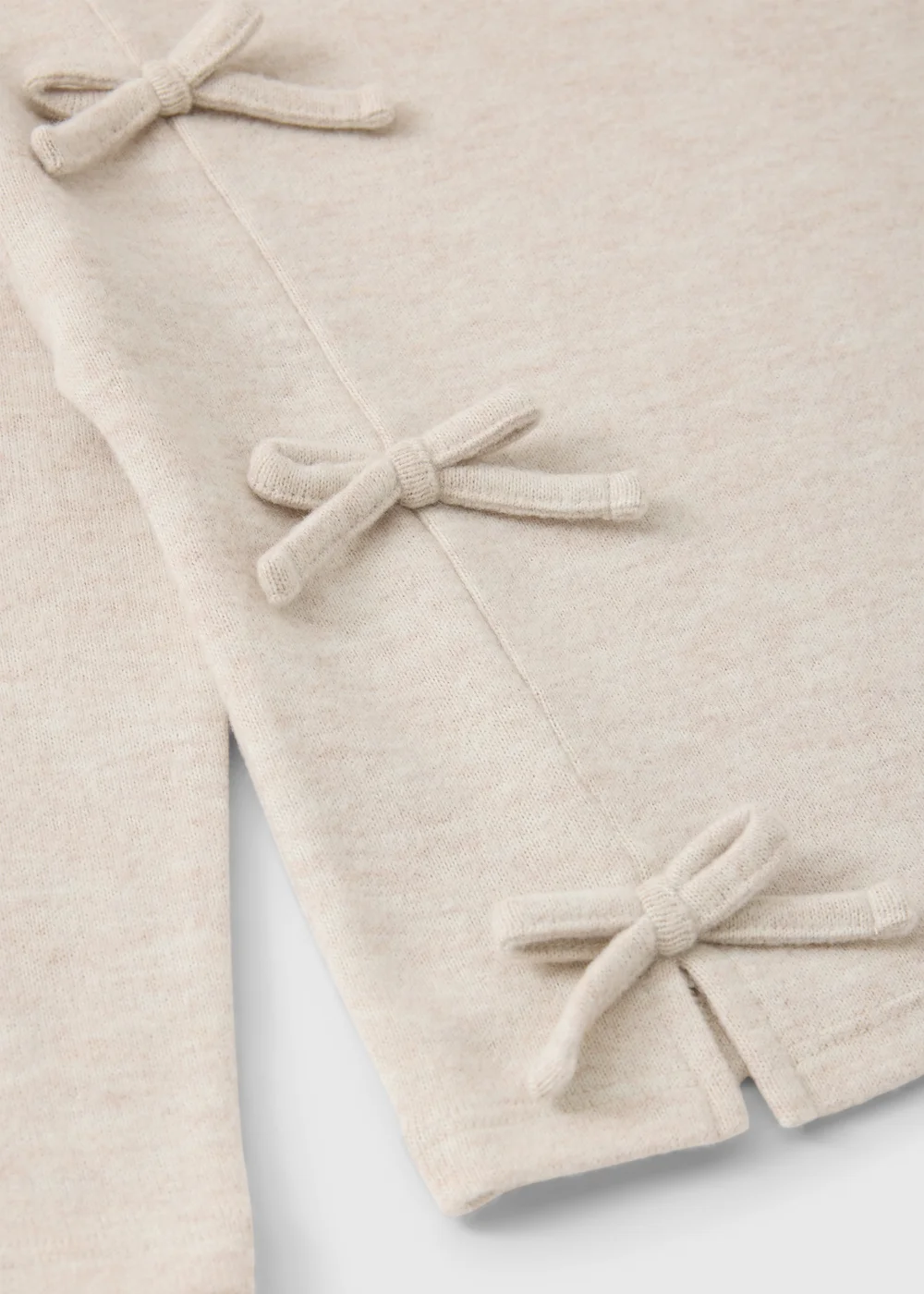 Girls Oatmeal Bow Knitted Set (1-8yrs) - 1-1.5 Yrs Image 2