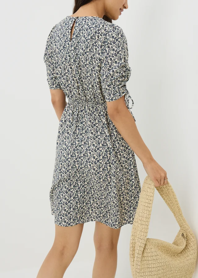 Navy Floral Mini Tea Dress