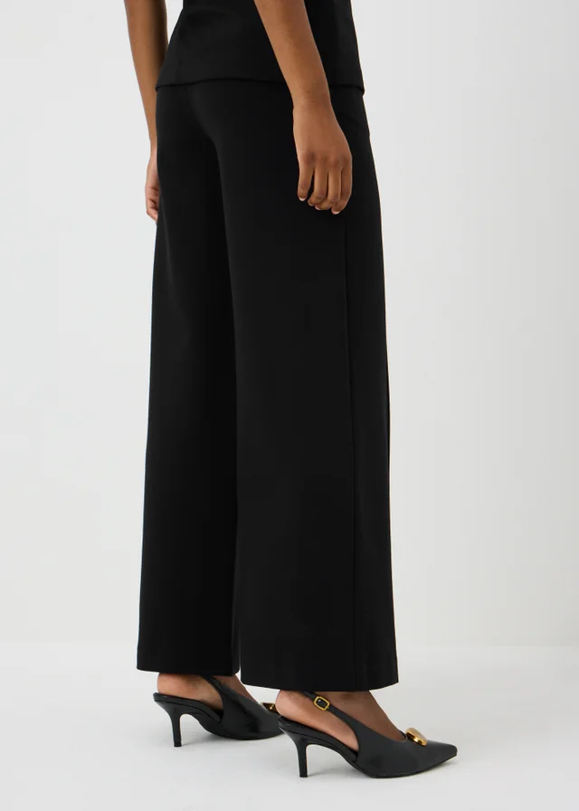 Black Ponte Co Ord Wide Leg Trousers