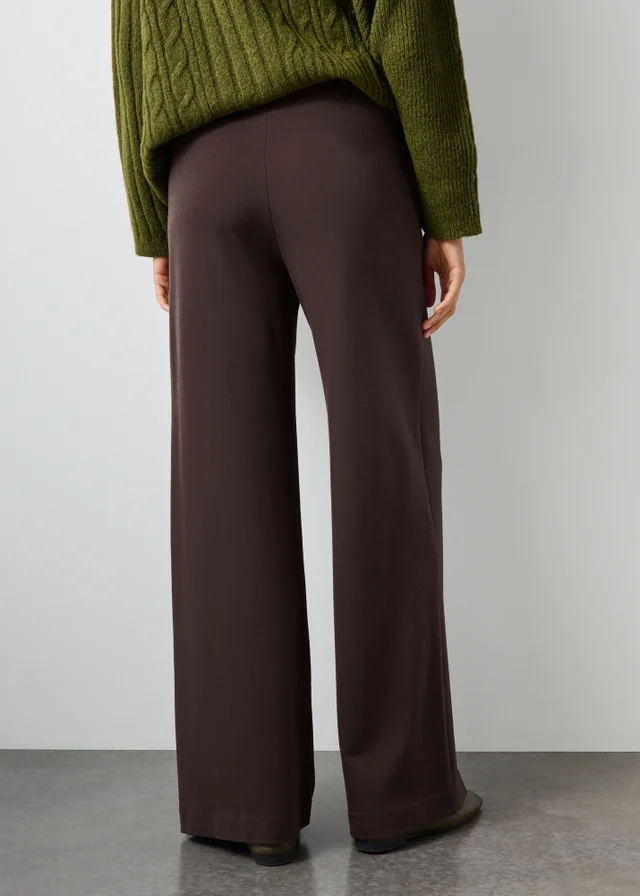Brown Ponte Palazzo Co Ord Trousers