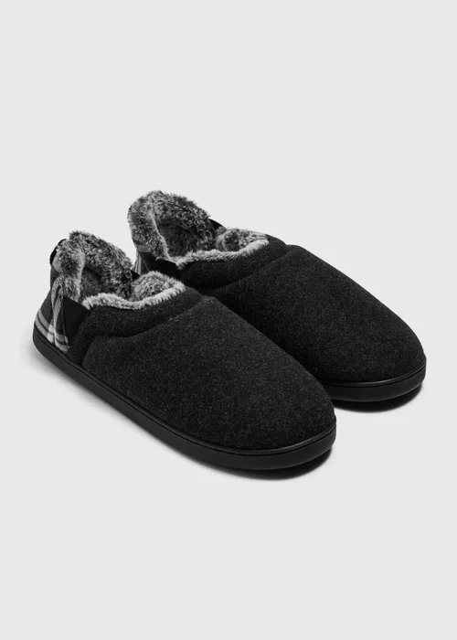Charcoal Closed Back Slippers - 6 Image 1